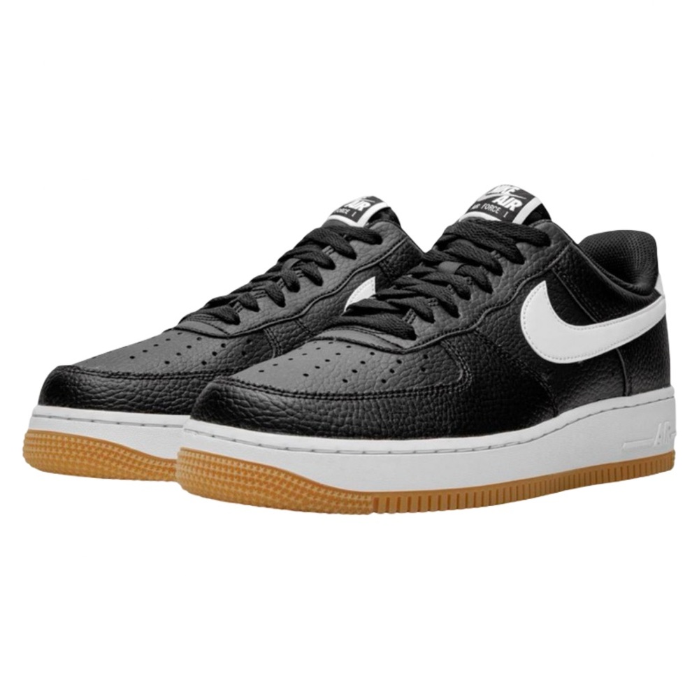 EUC Nike Air Force 1 ’07 Black White Gum Sneakers - Picture 2 of 13